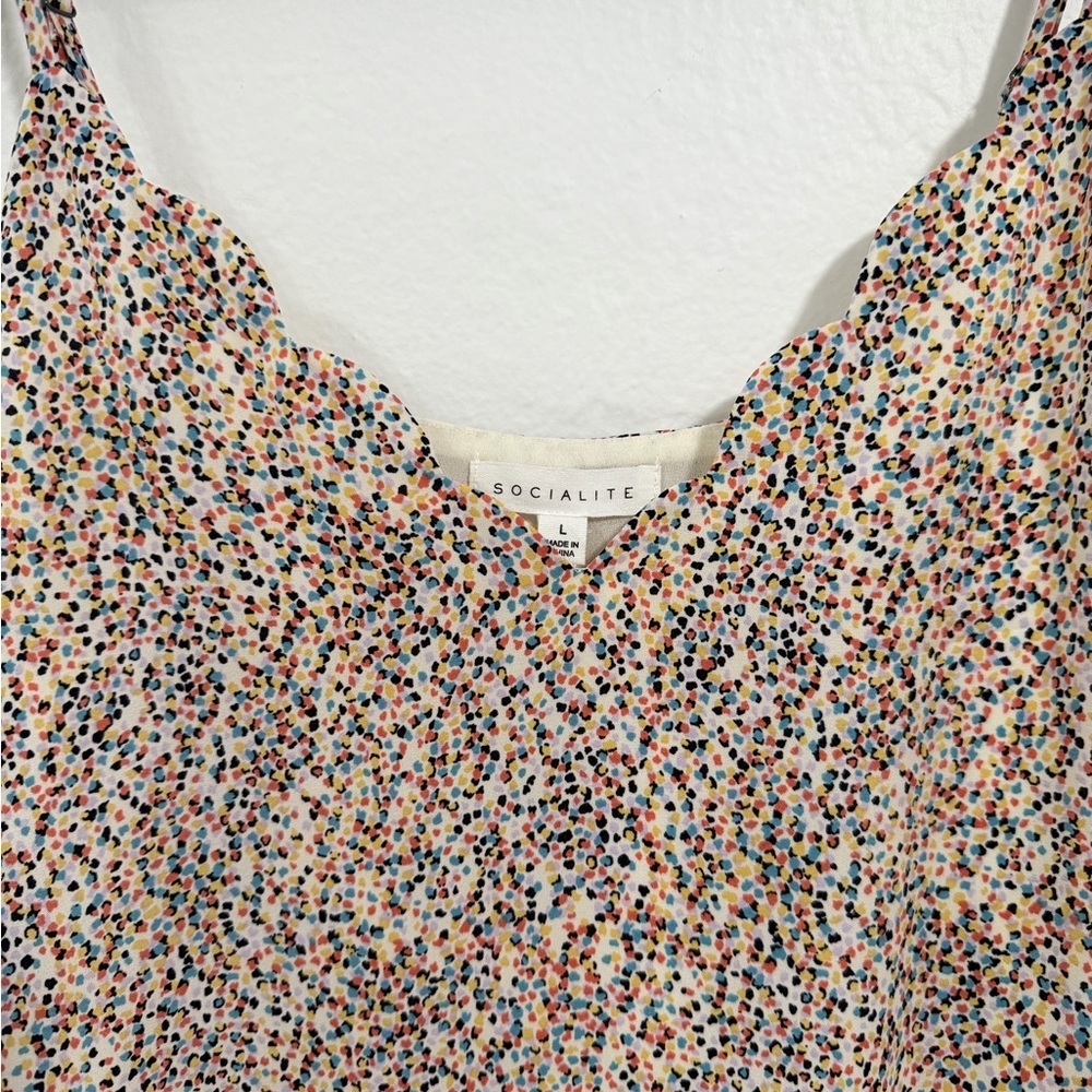 Socialite Confetti Colorful Camisole Large NWT - Picture 3 of 9